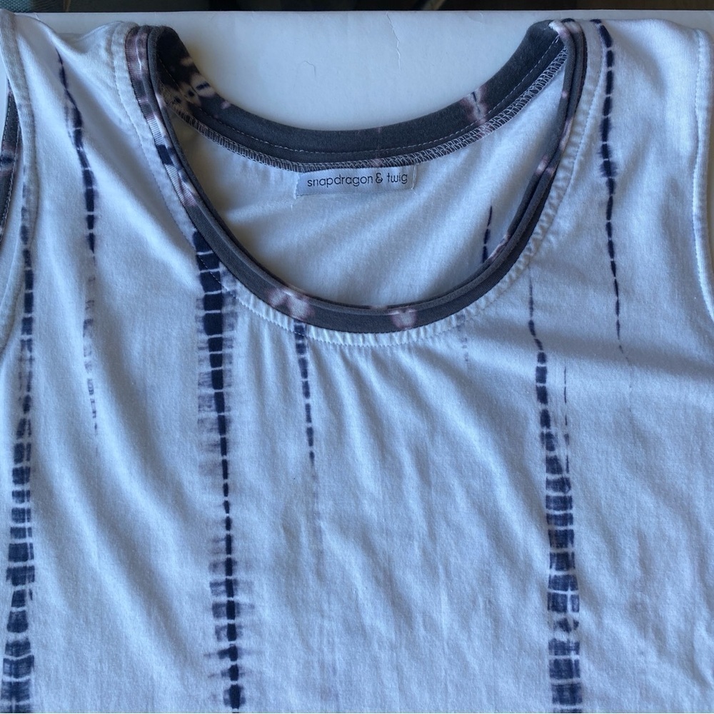 Snapdragon & Twig Cotton Modal Tie Dye Sleeveless Midi Dress Size L - Picture 4 of 12